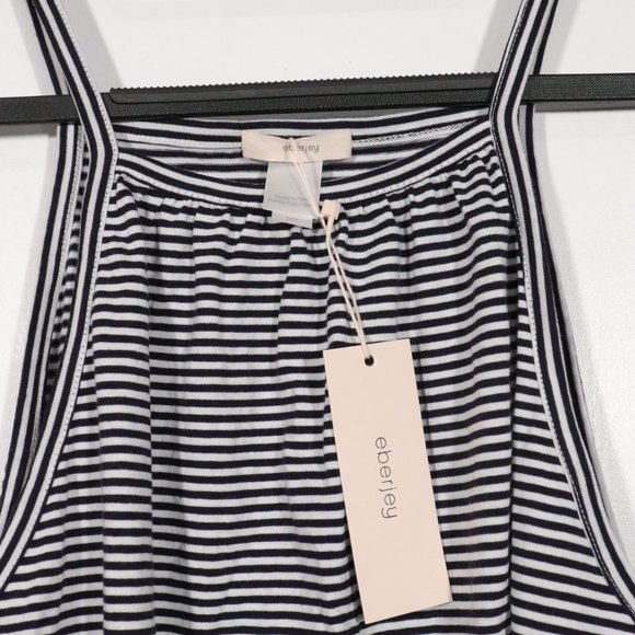 NWT Eberjey Cotton Stripes Halter Tank Size Large - Picture 7 of 10